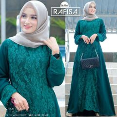 Rafisa Dress Warna Hijau Botol