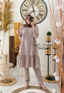 Bahiya Set Warna Coklat Susu