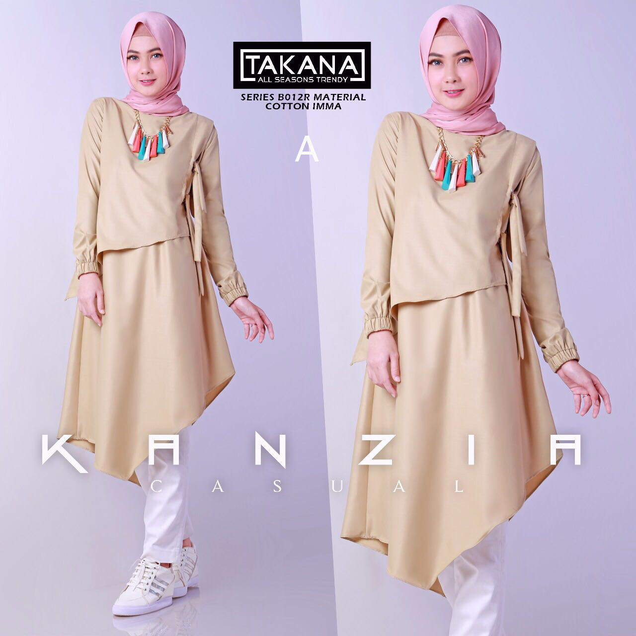 Kanzia tunik  B012R A Baju  Muslim GAMIS Modern