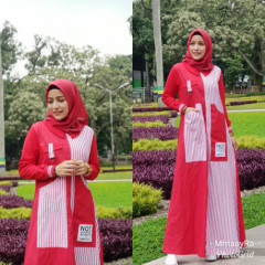New Abaya Dress Red