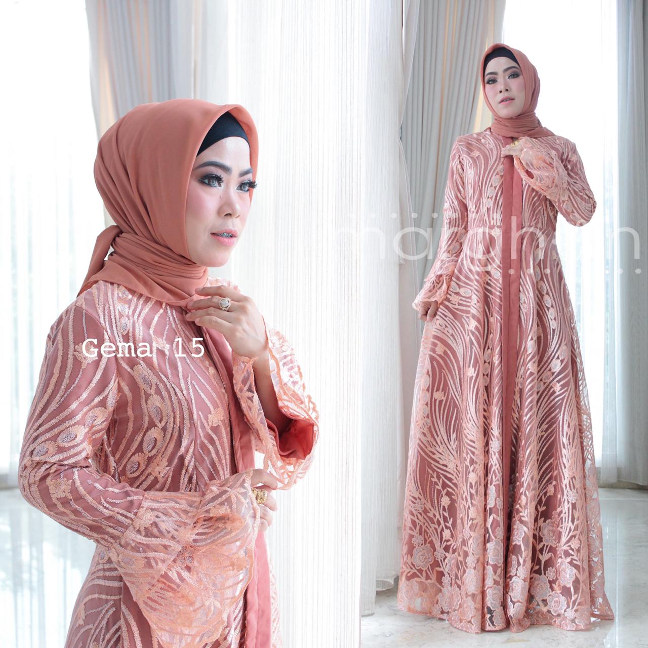 Gema 15 Dress Warna Salem – Baju Muslim GAMIS Modern
